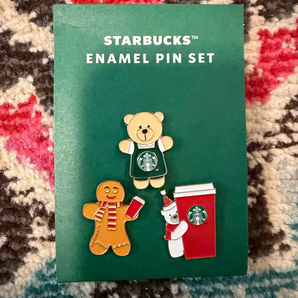Starbucks 2025 Holiday Enamel Pin Set NWT
